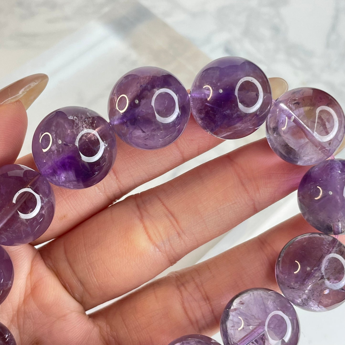 Amethyst Bracelet 紫水晶手串 – 17mm（Brazil 巴西）