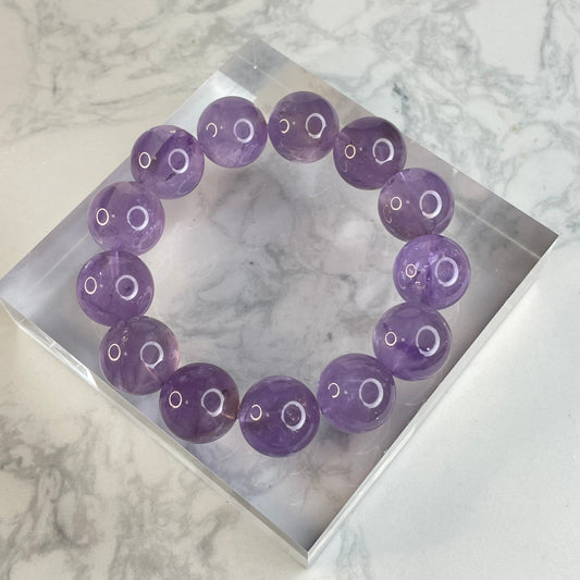Amethyst Bracelet 紫水晶手串 – 18mm（Brazil 巴西）