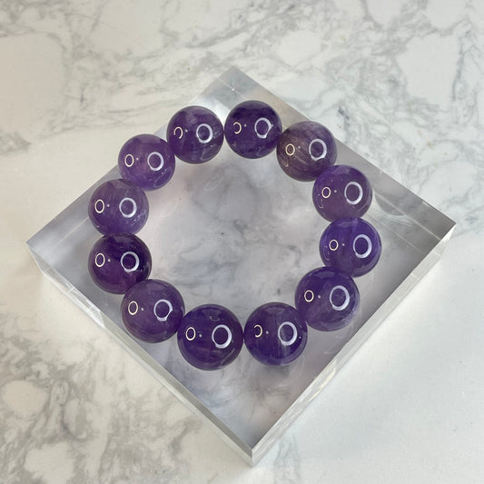 Amethyst Bracelet 紫水晶手串 – 19mm（Brazil 巴西）