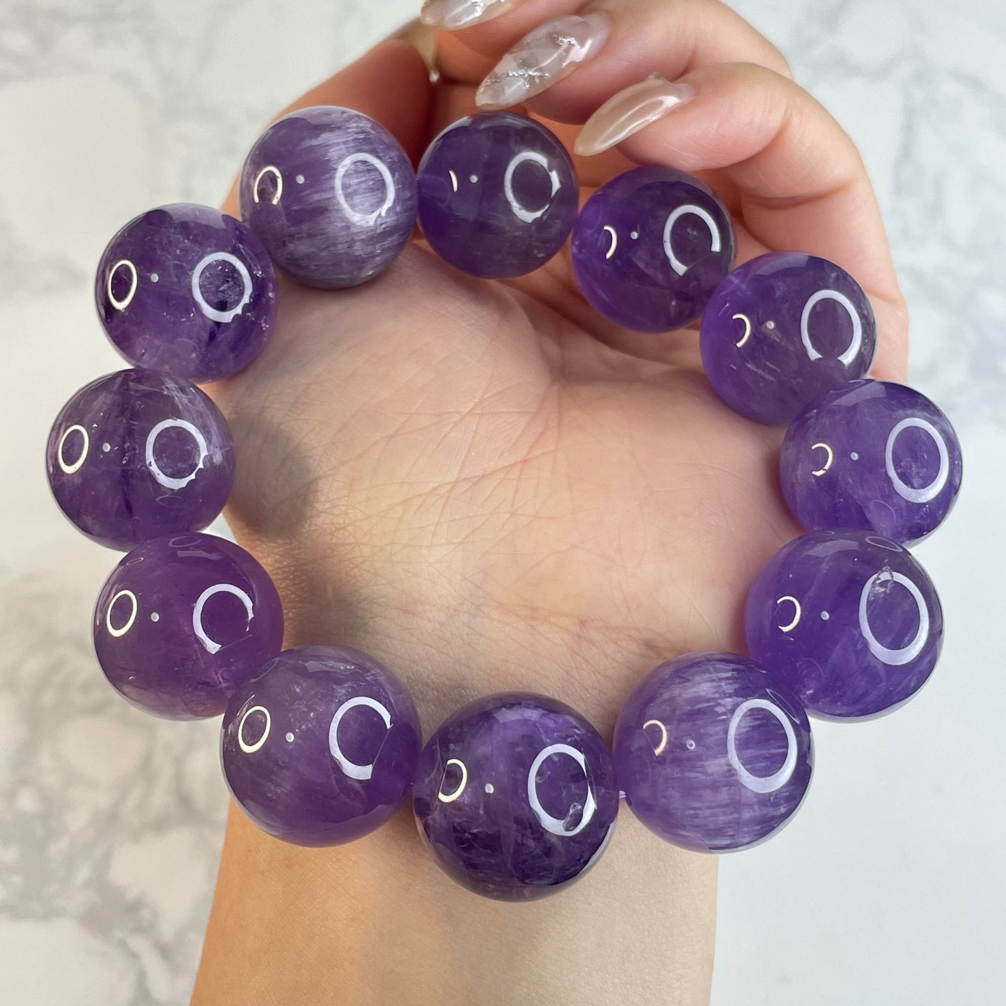 Amethyst Bracelet 紫水晶手串 – 19mm（Brazil 巴西）