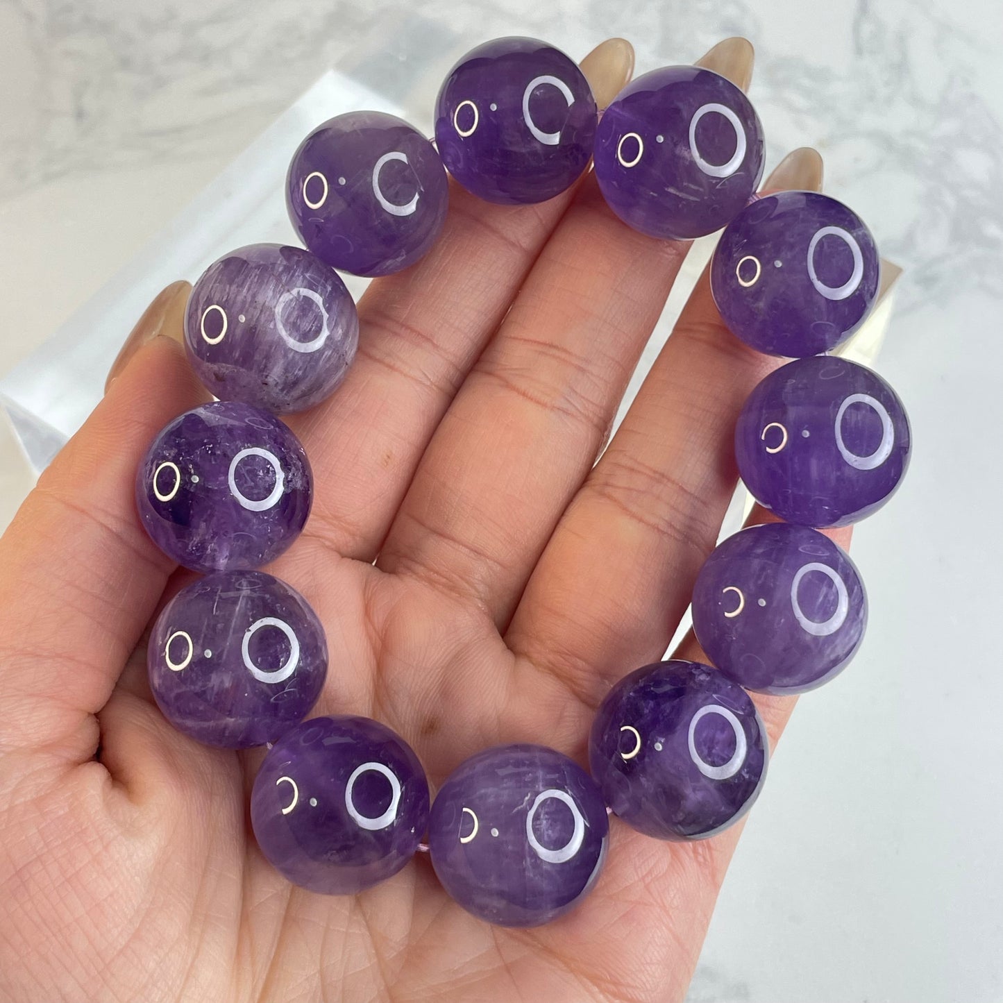 Amethyst Bracelet 紫水晶手串 – 19mm（Brazil 巴西）