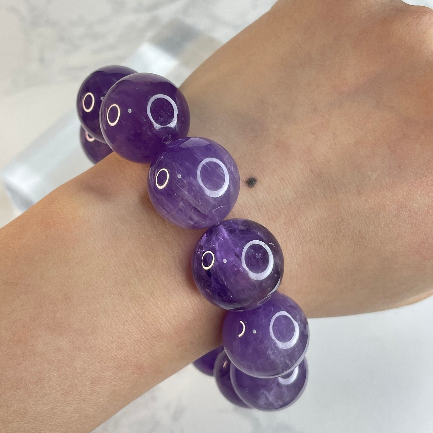 Amethyst Bracelet 紫水晶手串 – 19mm（Brazil 巴西）