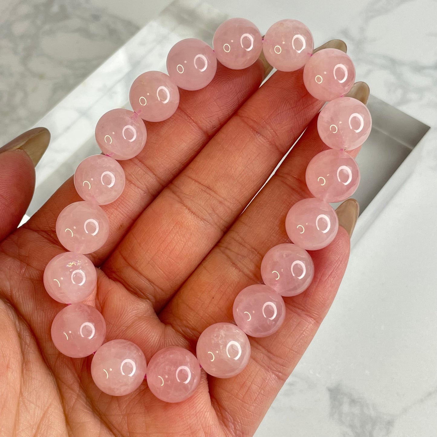Madagascar Rose Quartz 馬達加斯加粉晶 – 11mm（Origin 原產地：Madagascar）