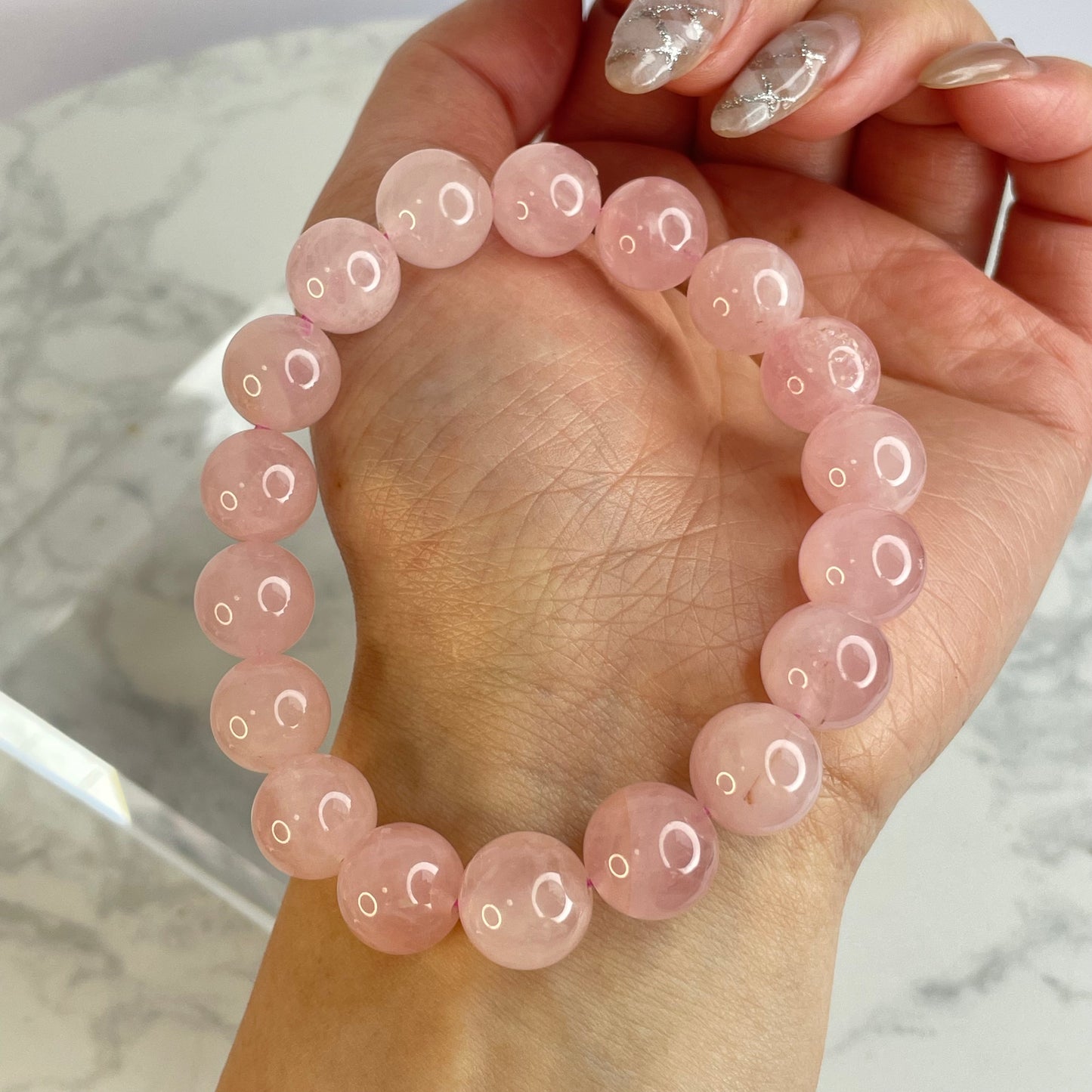 Madagascar Rose Quartz 馬達加斯加粉晶 – 11mm（Origin 原產地：Madagascar）