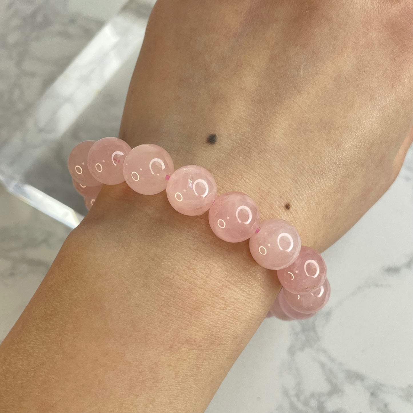 Madagascar Rose Quartz 馬達加斯加粉晶 – 11mm（Origin 原產地：Madagascar）
