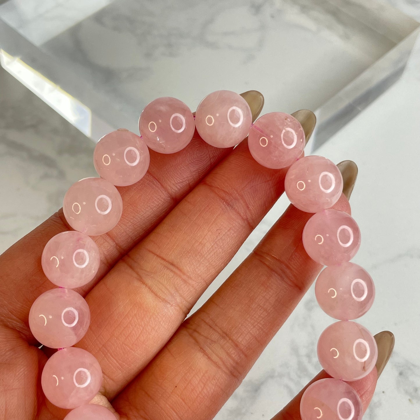 Madagascar Rose Quartz 馬達加斯加粉晶 – 11mm（Origin 原產地：Madagascar）