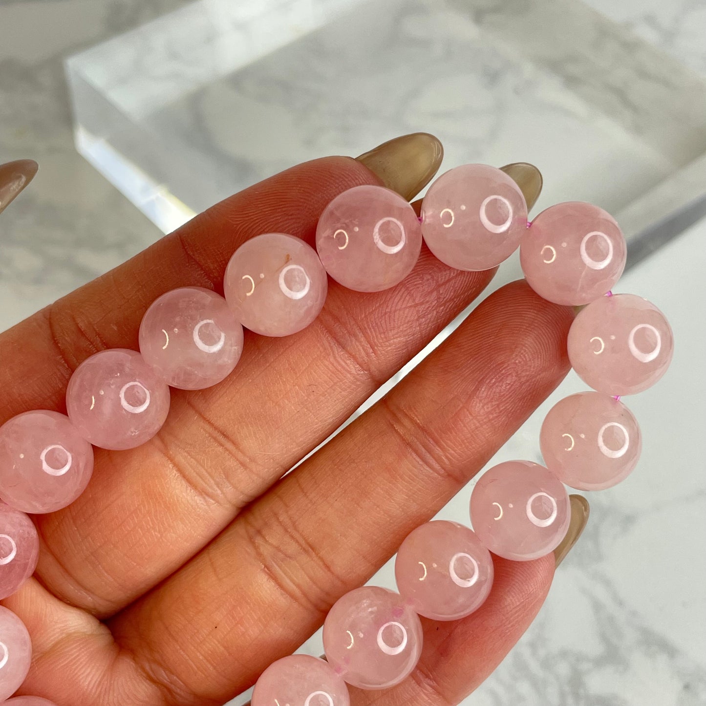 Madagascar Rose Quartz 馬達加斯加粉晶 – 11mm（Origin 原產地：Madagascar）