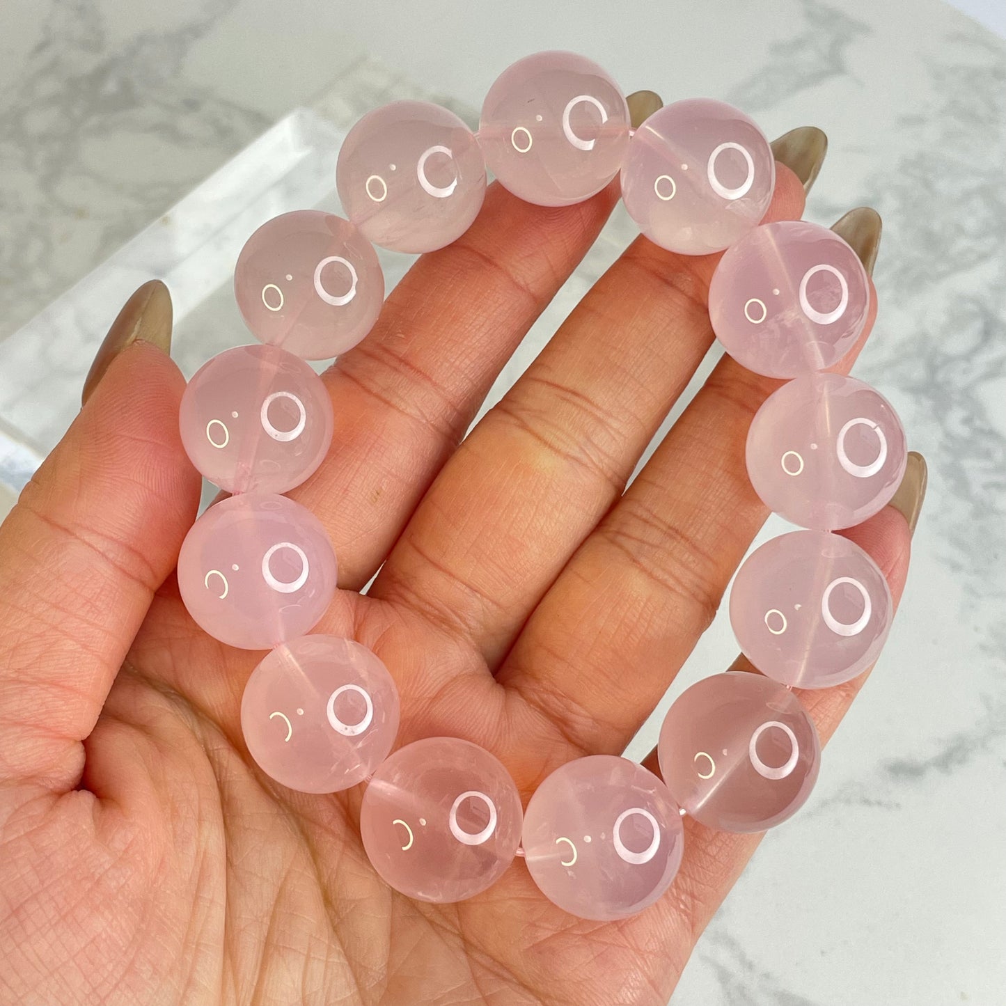 Madagascar Rose Quartz 馬達加斯加粉晶 – 17mm（Origin 原產地：Madagascar）