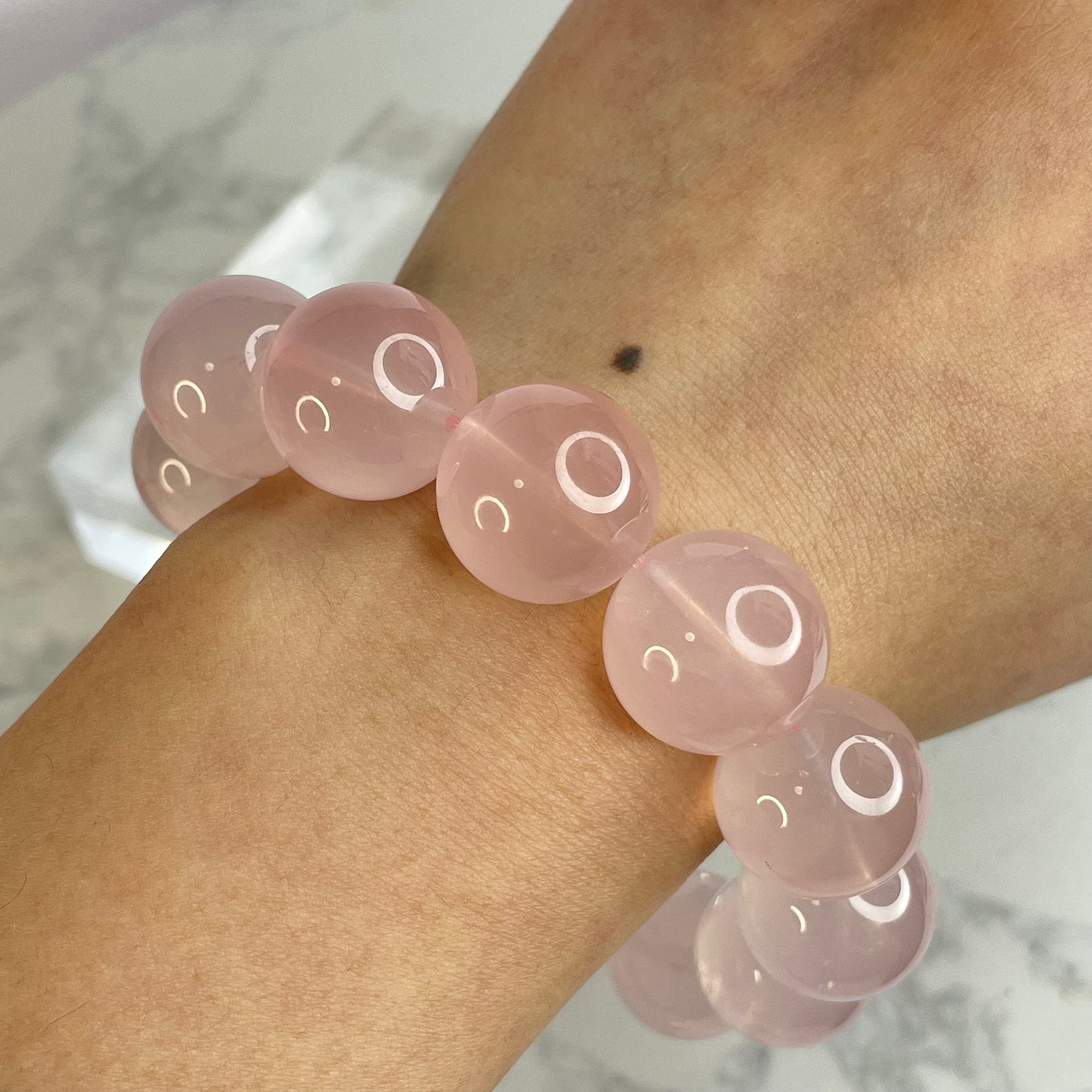 Madagascar Rose Quartz 馬達加斯加粉晶 – 17mm（Origin 原產地：Madagascar）