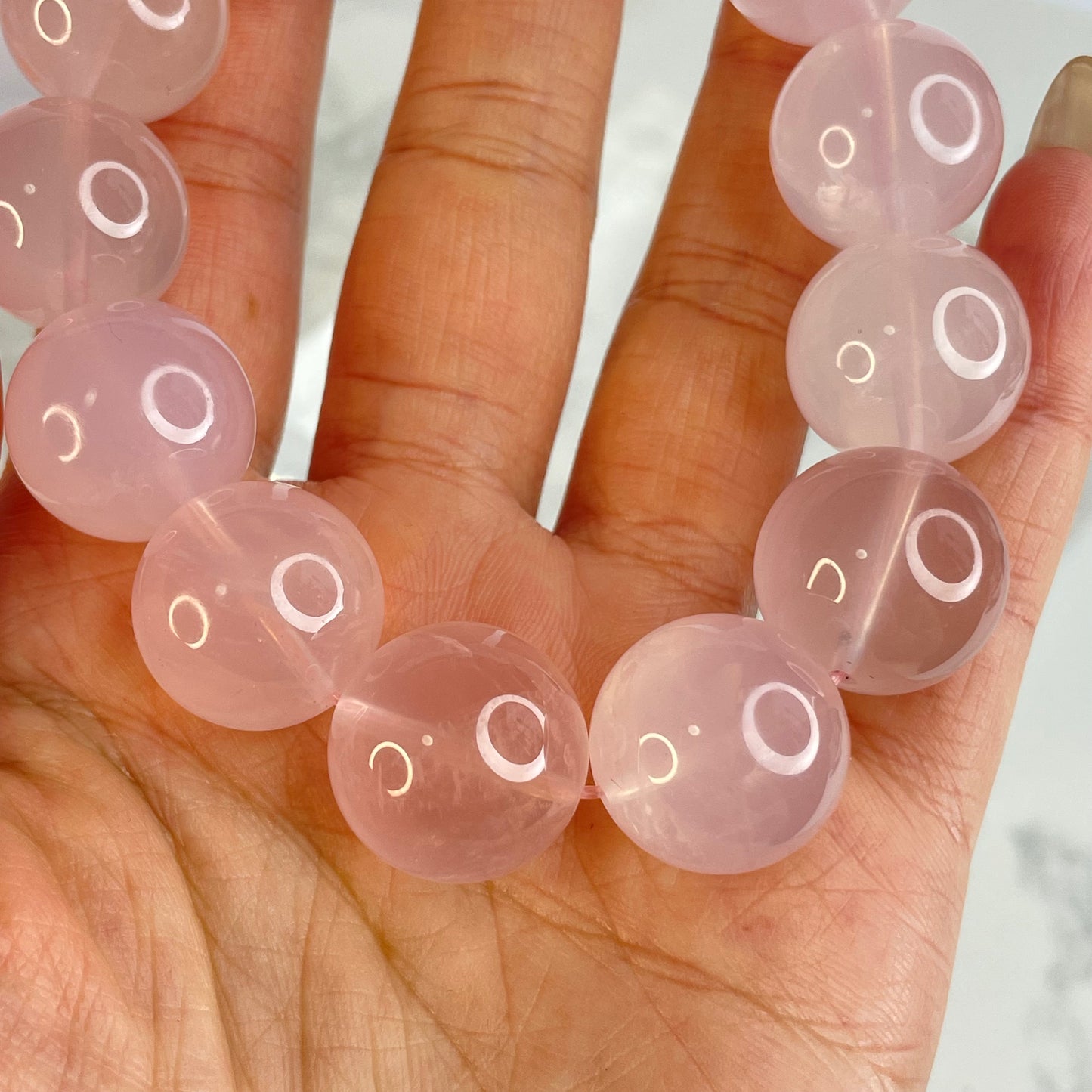 Madagascar Rose Quartz 馬達加斯加粉晶 – 17mm（Origin 原產地：Madagascar）