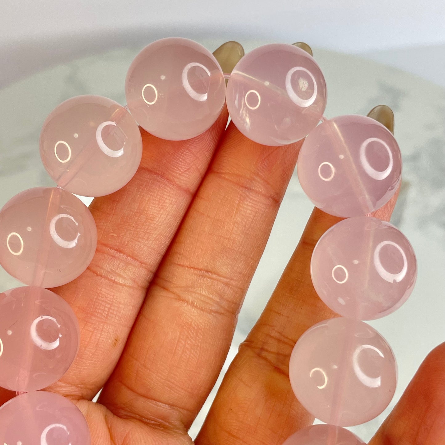 Madagascar Rose Quartz 馬達加斯加粉晶 – 17mm（Origin 原產地：Madagascar）