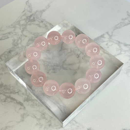 Madagascar Rose Quartz 馬達加斯加粉晶 – 17mm（Origin 原產地：Madagascar）