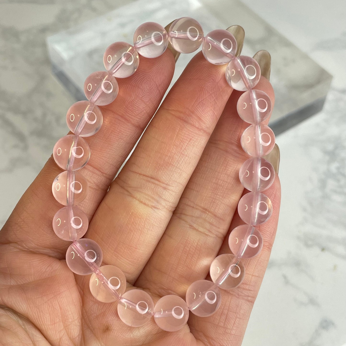 Star Rose Quartz 星光粉晶手串 – 8mm（原產地：馬達加斯加）