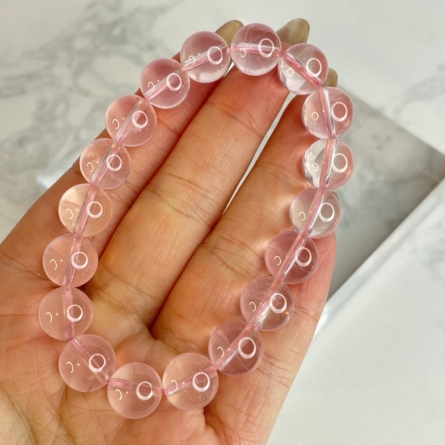 Star Rose Quartz 星光粉晶手串 – 10mm（原產地：馬達加斯加）