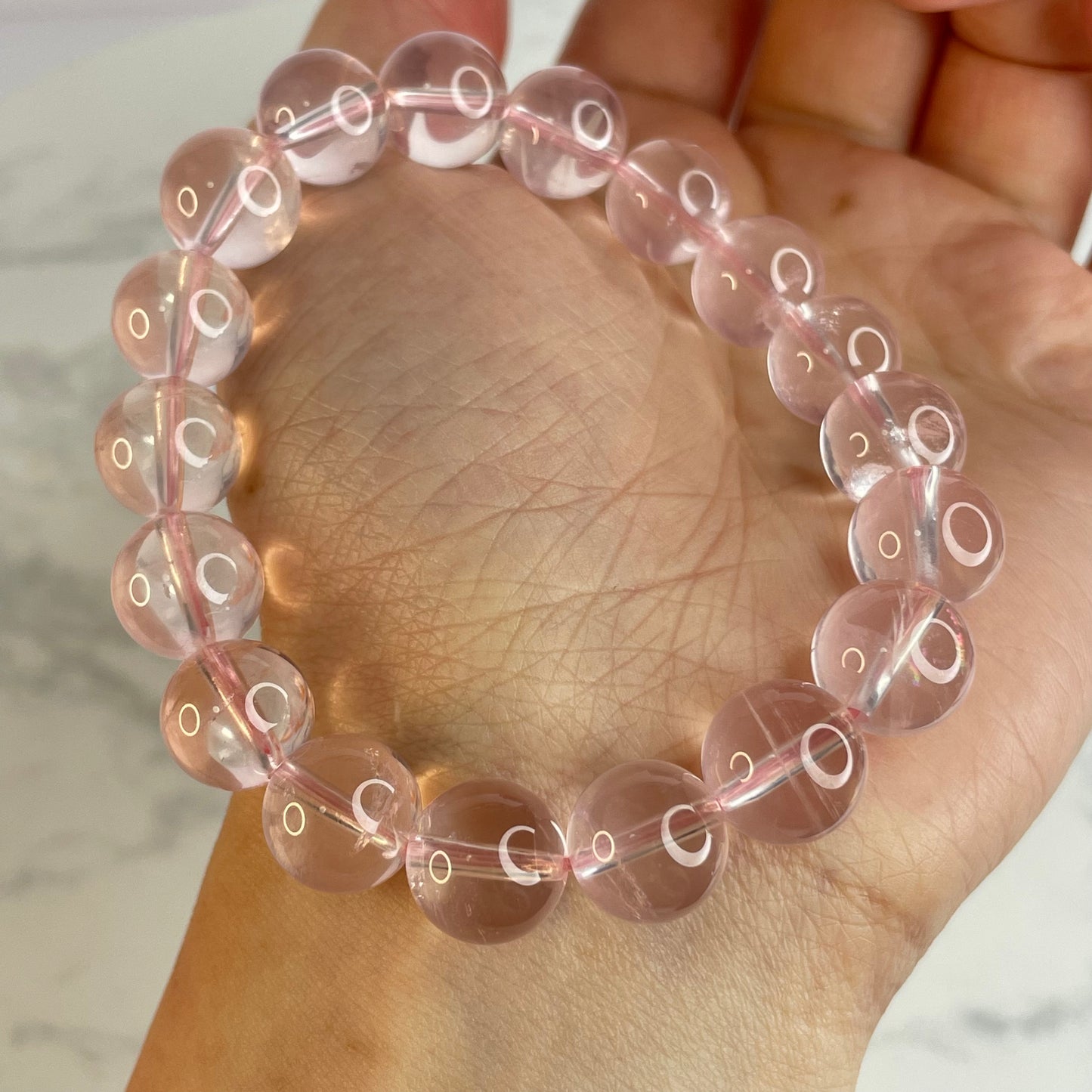 Star Rose Quartz 星光粉晶手串 – 10mm（原產地：馬達加斯加）