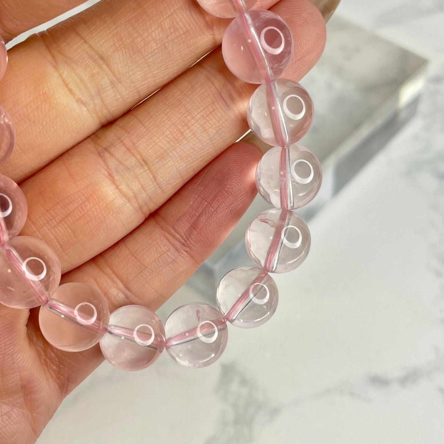 Star Rose Quartz 星光粉晶手串 – 10mm（原產地：馬達加斯加）