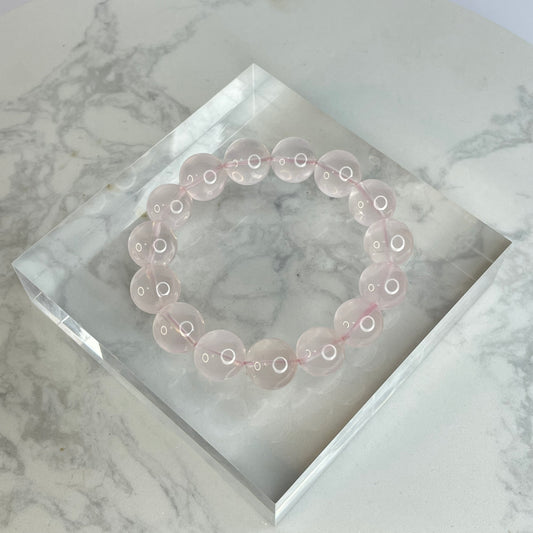 Star Rose Quartz 星光粉晶手串 – 13mm（原產地：馬達加斯加）