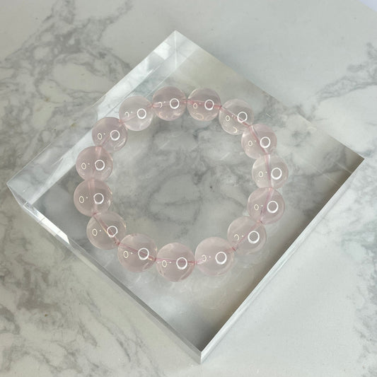 Star Rose Quartz 星光粉晶手串 – 14mm（原產地：馬達加斯加）