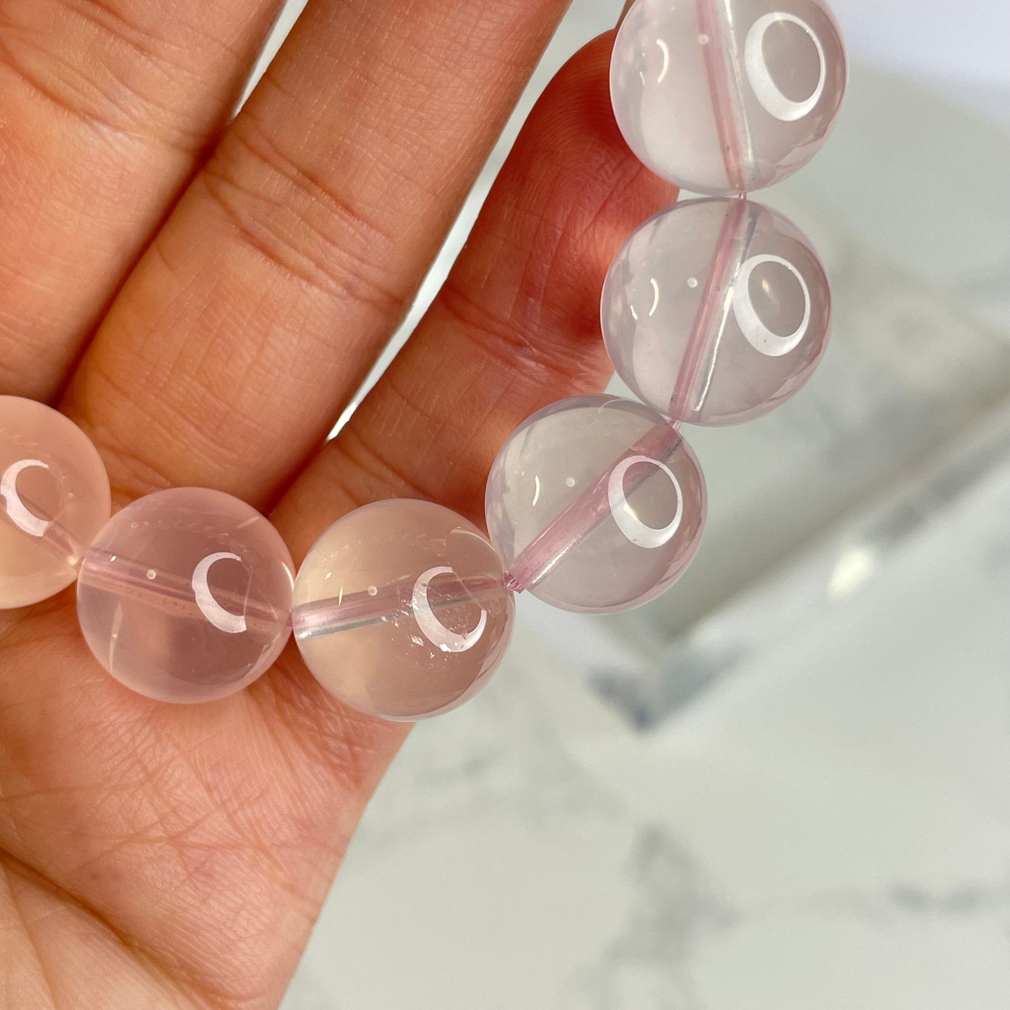 Star Rose Quartz 星光粉晶手串 – 14mm（原產地：馬達加斯加）