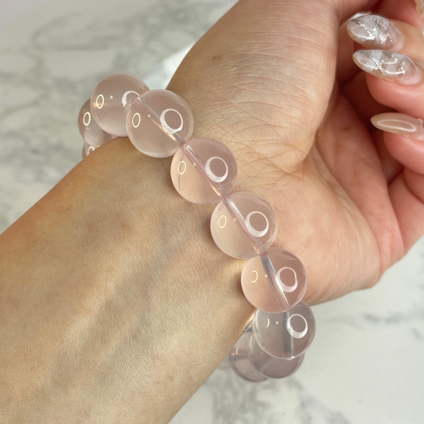 Star Rose Quartz 星光粉晶手串 – 14mm（原產地：馬達加斯加）