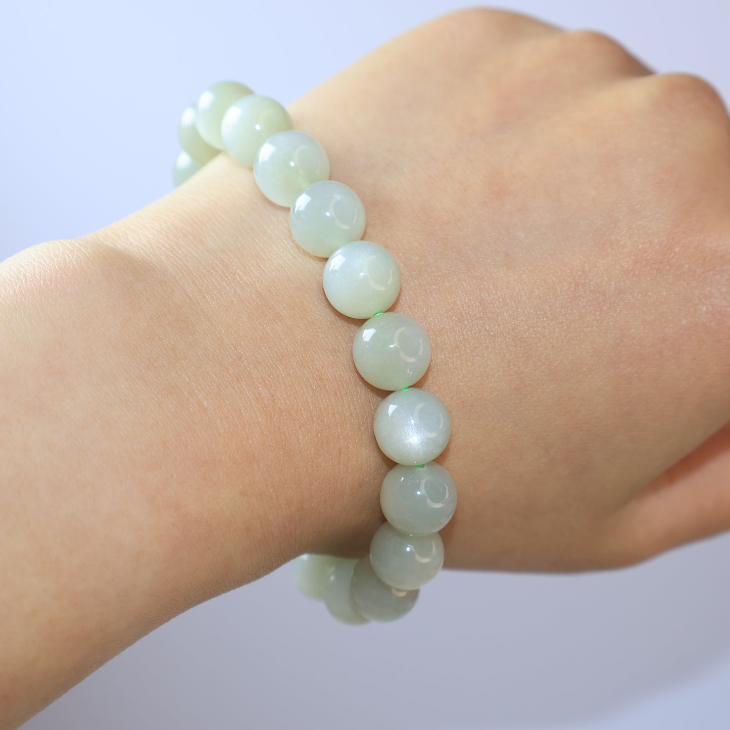 Green Moonstone Bracelet 綠月亮石手串 – 9mm