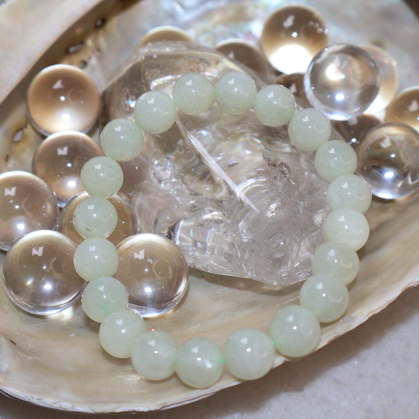 Green Moonstone Bracelet 綠月亮石手串 – 9mm｜Special Price