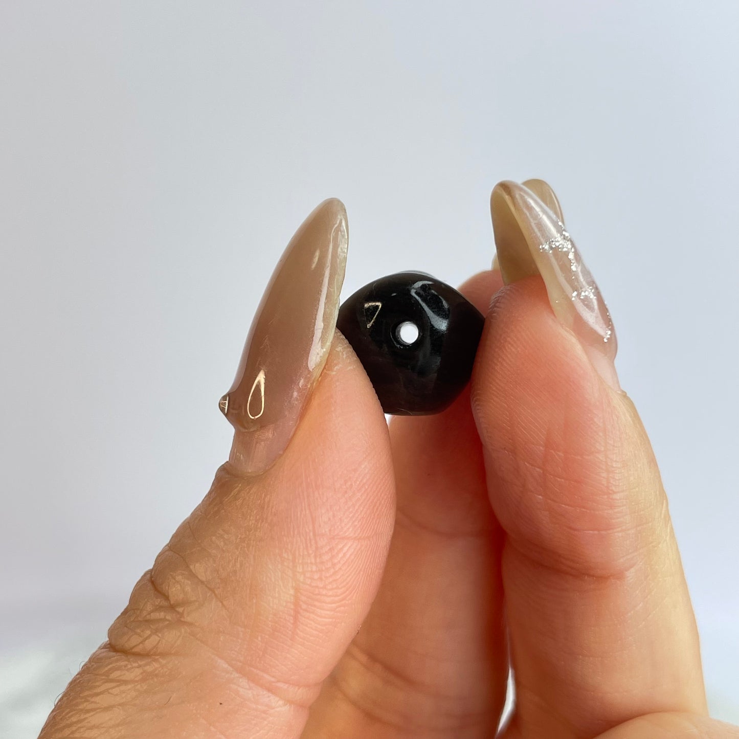 Silver Sheen Obsidian Yuanbao 銀曜石元寶 – DIY Beads 10pcs Set（13×18mm）