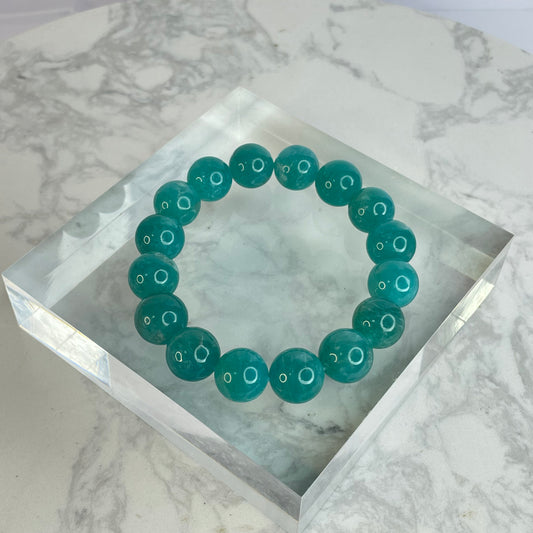 Amazonite Bracelet – 12mm Beads