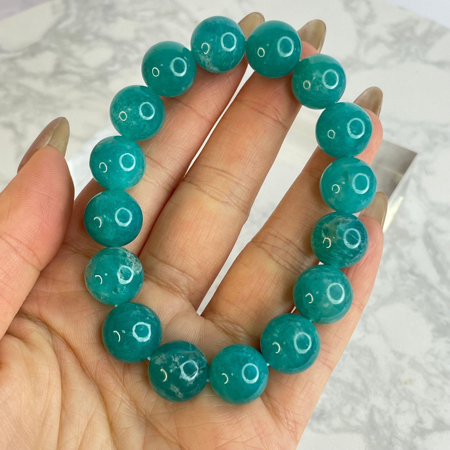 Amazonite Bracelet – 12mm Beads