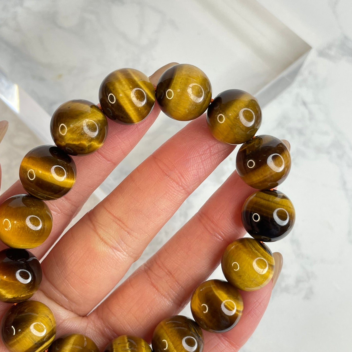 Yellow Tiger’s Eye Bracelet 黃虎眼石手串 – 14mm（South Africa 原產地）