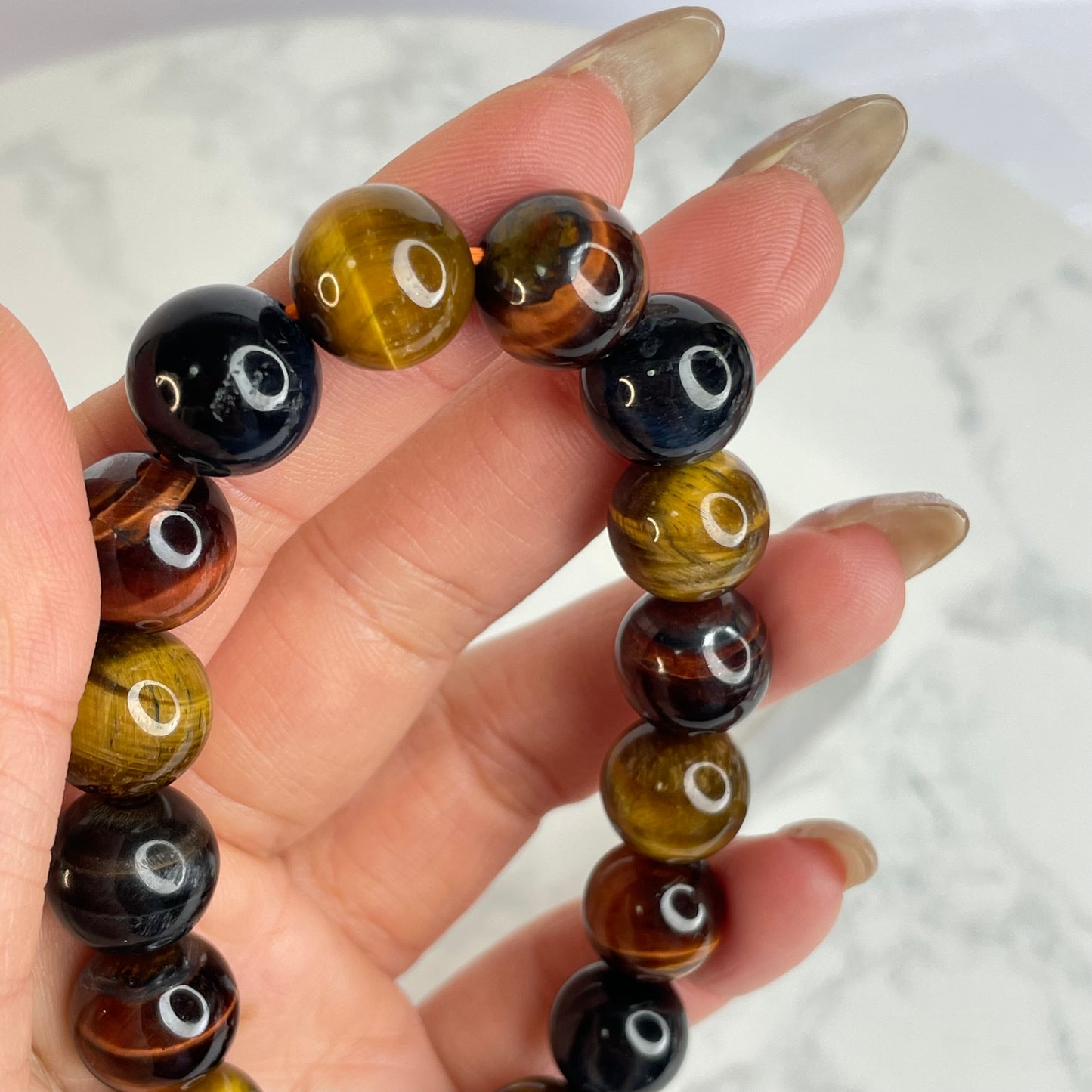 Mixed Tiger’s Eye bracelet 彩虎眼石手串 – 11mm（含天然瑕疵 | 適合17cm手圍）