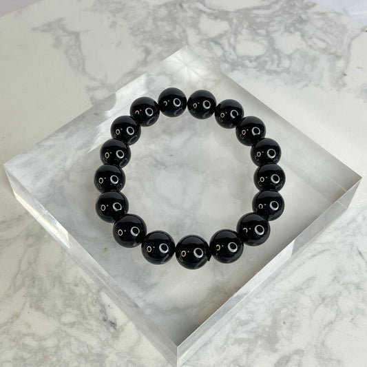 Obsidian Bracelet 黑曜石手串 – 12mm（Mexico 墨西哥）