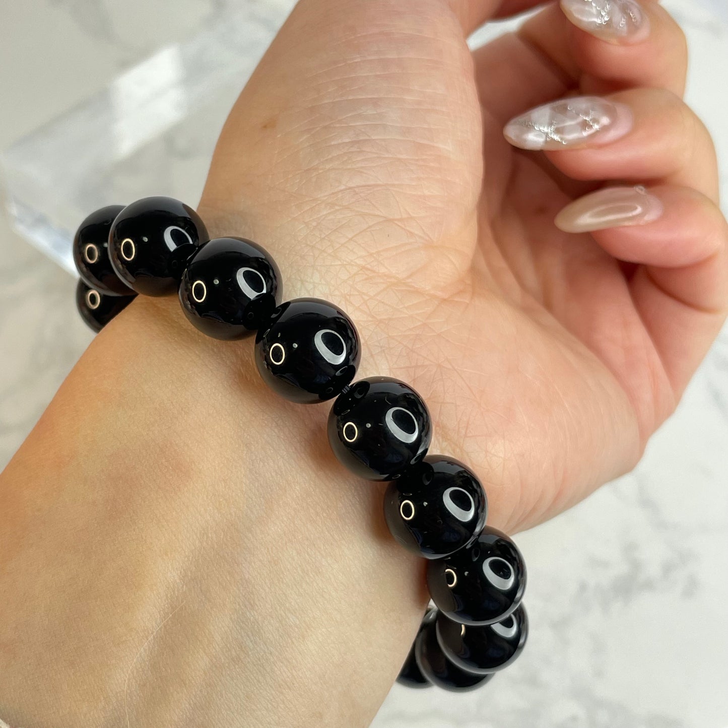 Obsidian Bracelet 黑曜石手串 – 12mm（Mexico 墨西哥）
