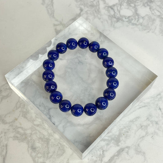 Lapis Lazuli Bracelet 青金石手串 – 11mm（Afghanistan 阿富汗）