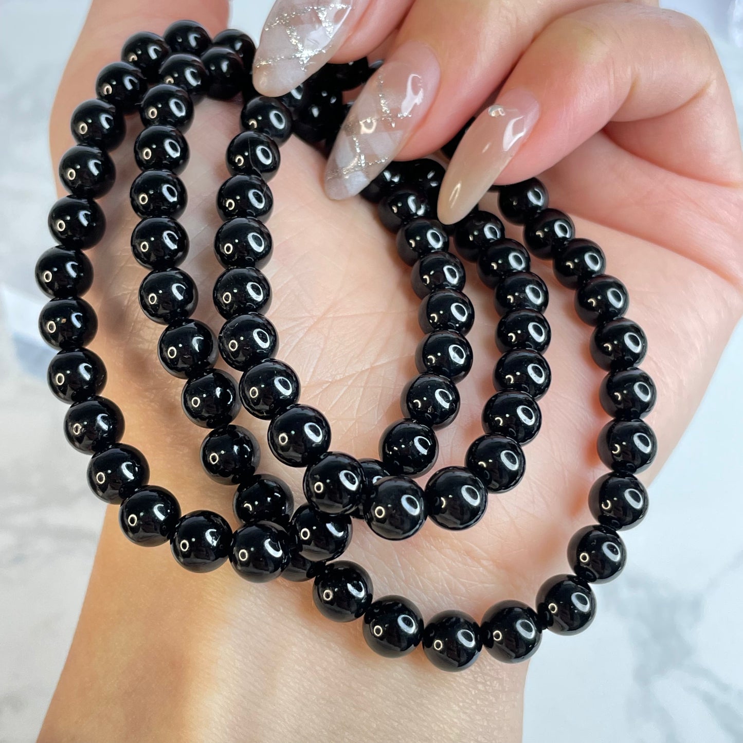 Black Tourmaline 3-Wrap Bracelet 黑碧璽三圈手串 – 6mm（Necklace Convertible｜Brazil 巴西）