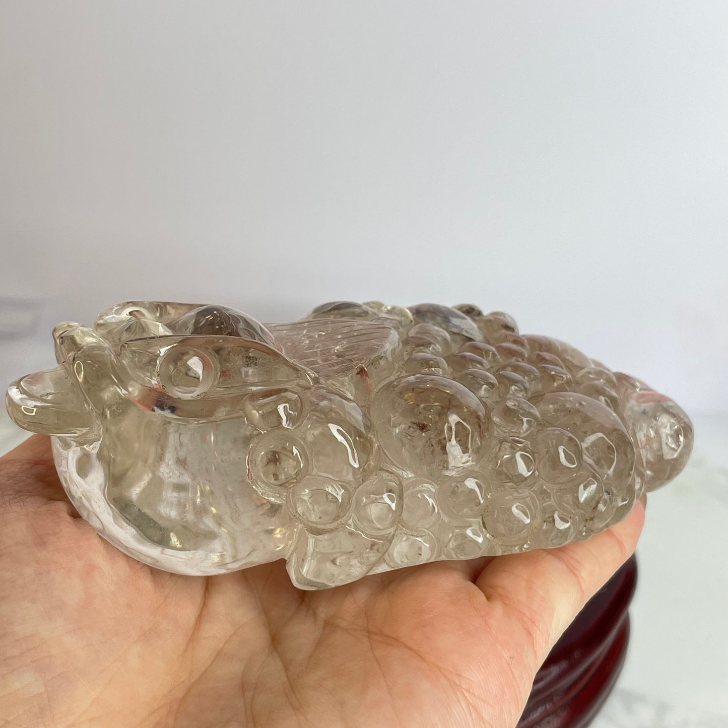 Clear Quartz Three-Legged Toad 白水晶三腳蟾蜍擺件