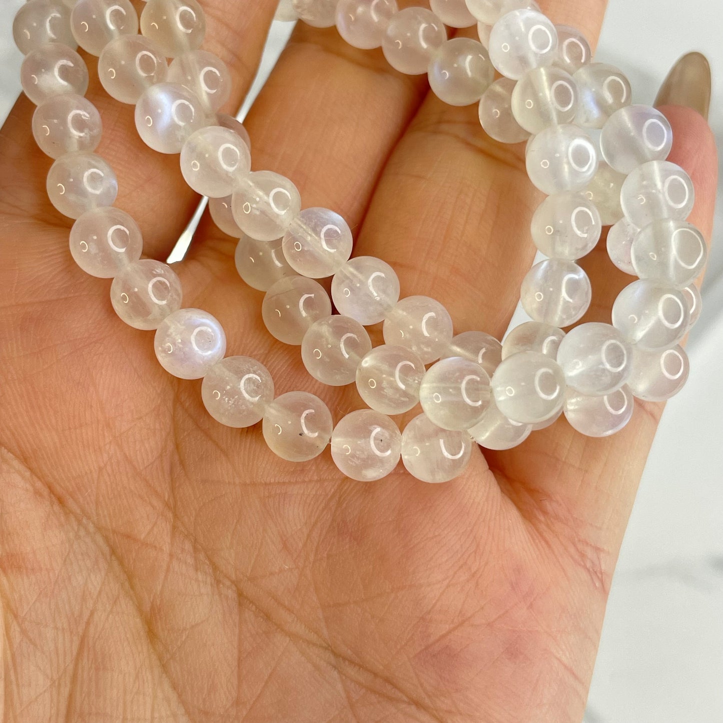 Moonstone Bracelet (Triple Wrap) 月亮石手串 – 6mm（三圈）（India 印度）
