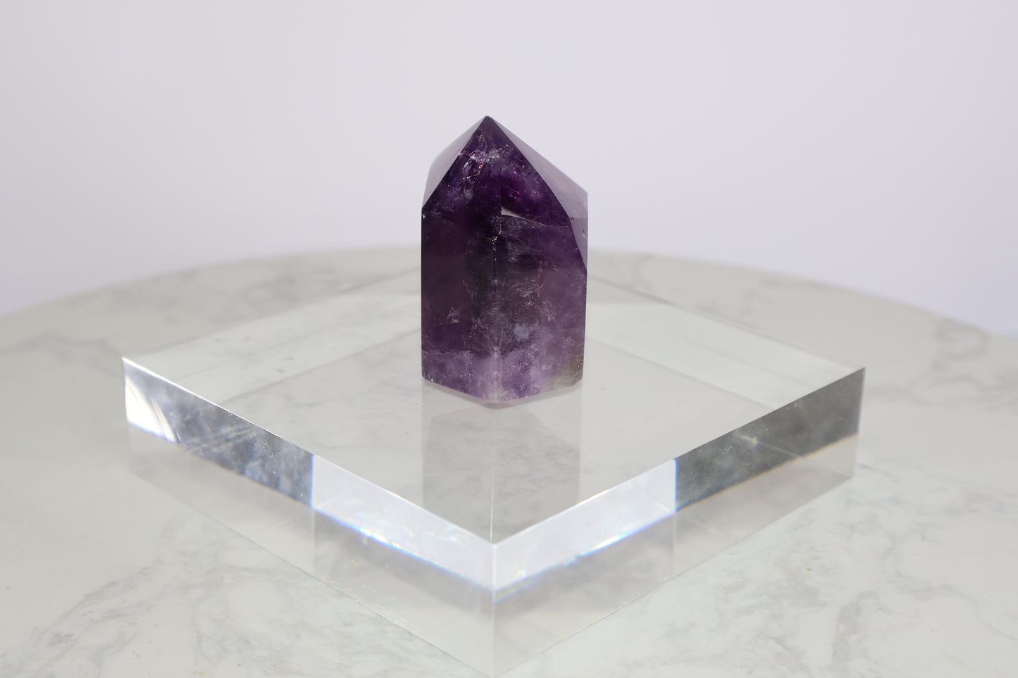 Royal Amethyst Crystal Tower No.01 – 98g Polished Six-Sided Point from Brazil

