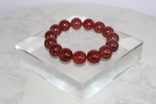 Mystic Berry Strawberry Quartz Bracelet 草莓晶手串 – 13mm/59g（Brazil 巴西）